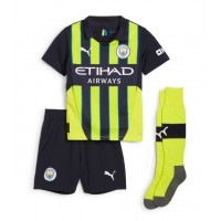 Manchester City Bernardo Silva #20 Fußballbekleidung Auswärtstrikot Kinder 2024-25 Kurzarm (+ kurze hosen)